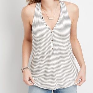 Maurices stripe strappy back tank
